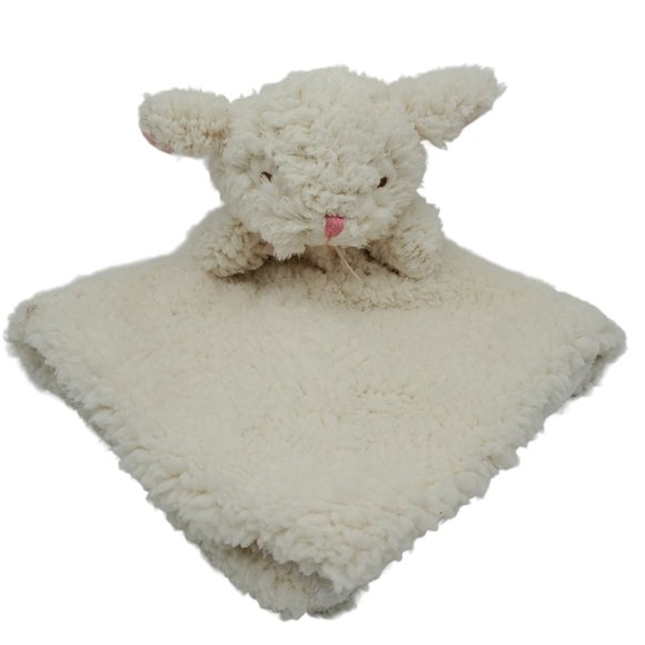 Bean Sprout Toys Bean Sprout White Plush Lamb Security Blanket Lovie Lovey Stuffed Animal